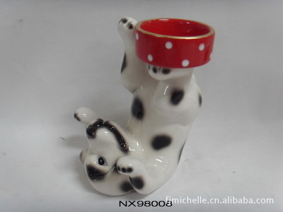 匠心烛韵 德化同兴瓷厂供应陶瓷动物烛台工艺品